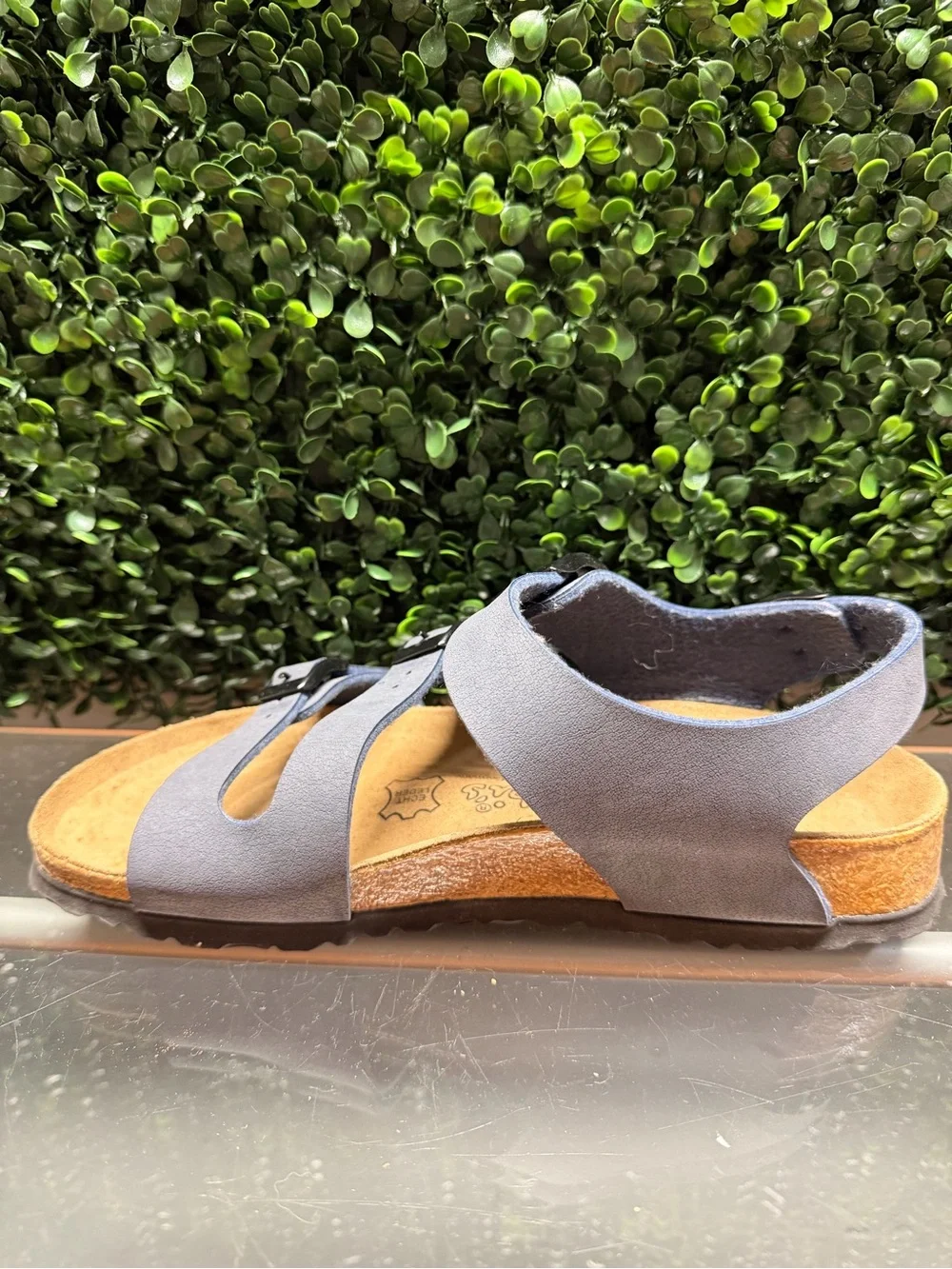 Birkenstock Navy Three-Buckle Suede Sandals - Picture 6 of 10